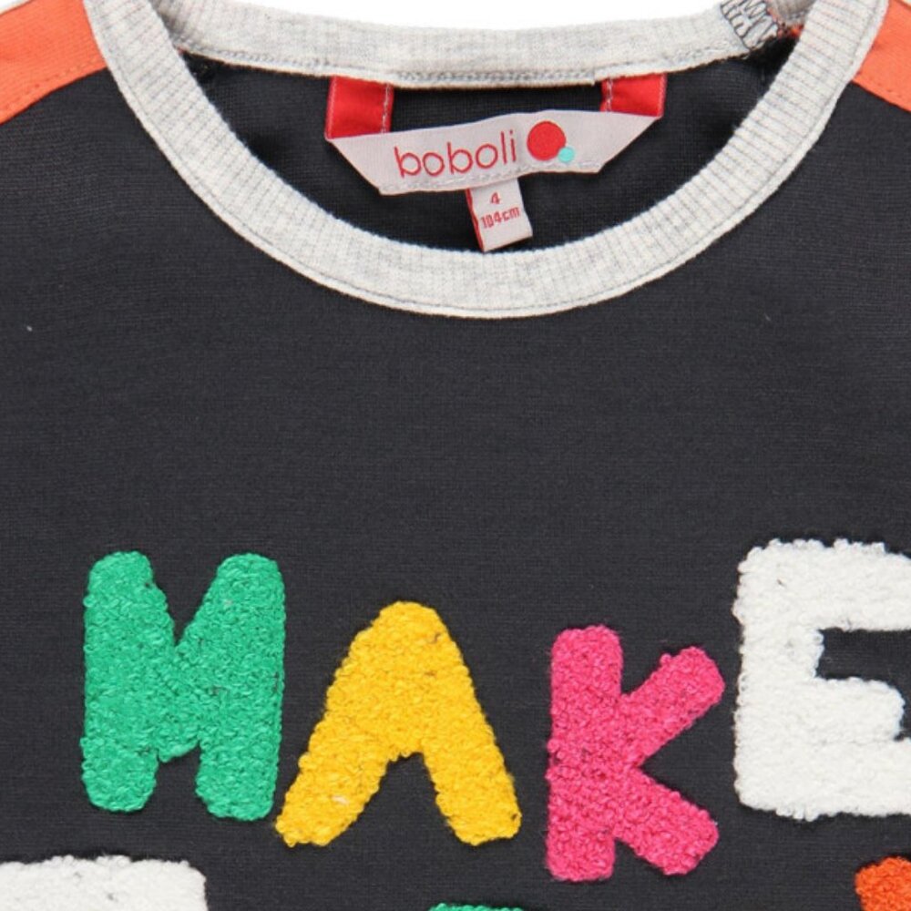Colorful Lettered Charcoal Dress - Picture 3 of 3